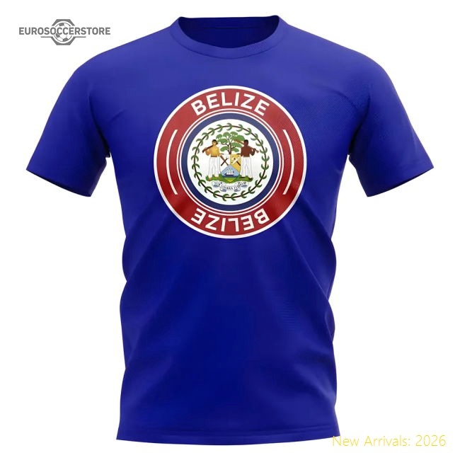 Excellent Belize Football Badge T-shirt (royal) - Great Value
