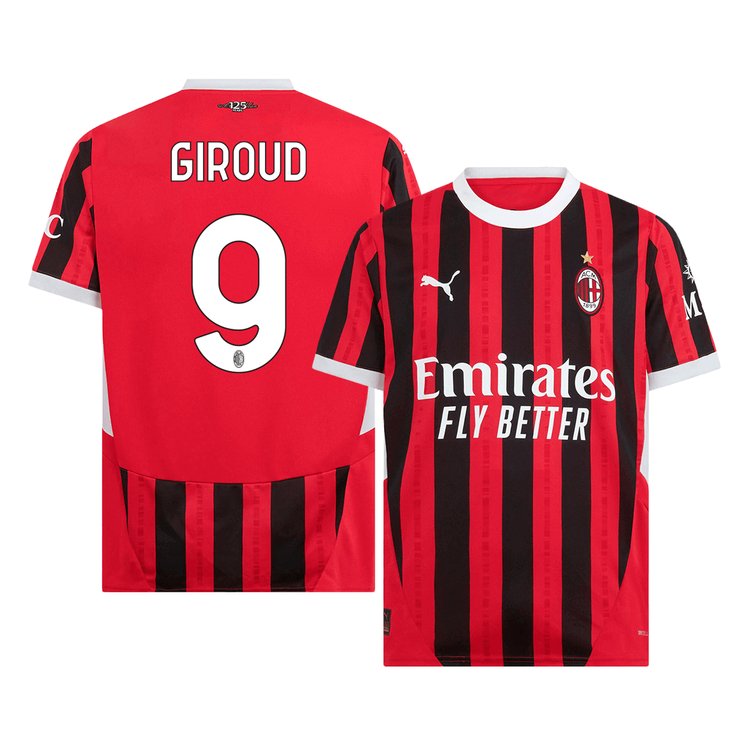 GIROUD #9 AC Milan Home  Soccer Jersey 2024/25 Authentic Kit