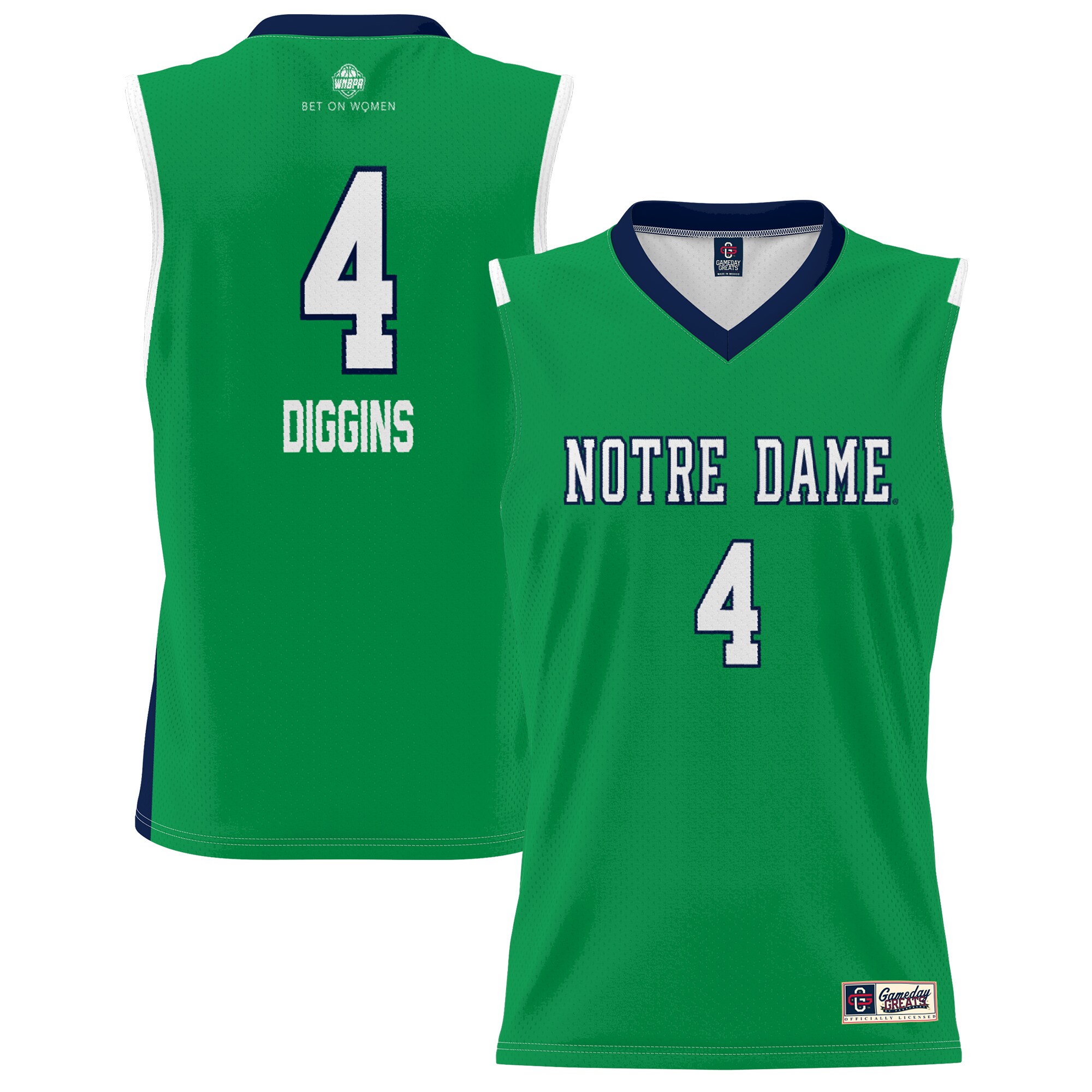 [NJP] Skylar Diggins Notre Dame Fighting Irish GameDay Greats Youth Lightweight Basketball Alumni Jersey - Green