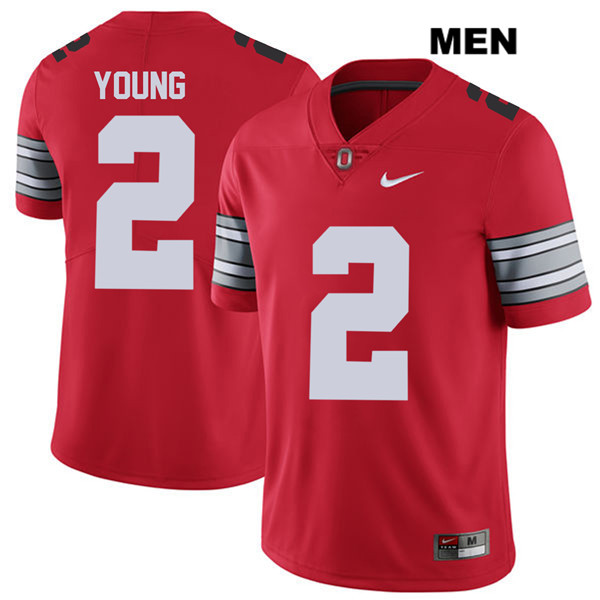 Men's Ohio St Buckeyes Red 2018 replica Chase Young #2 premium Jersey