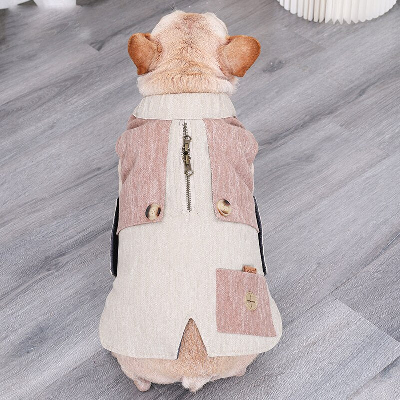 French Bulldog Warmpaws Premium Zipper Pet Jacket For French Bulldogs