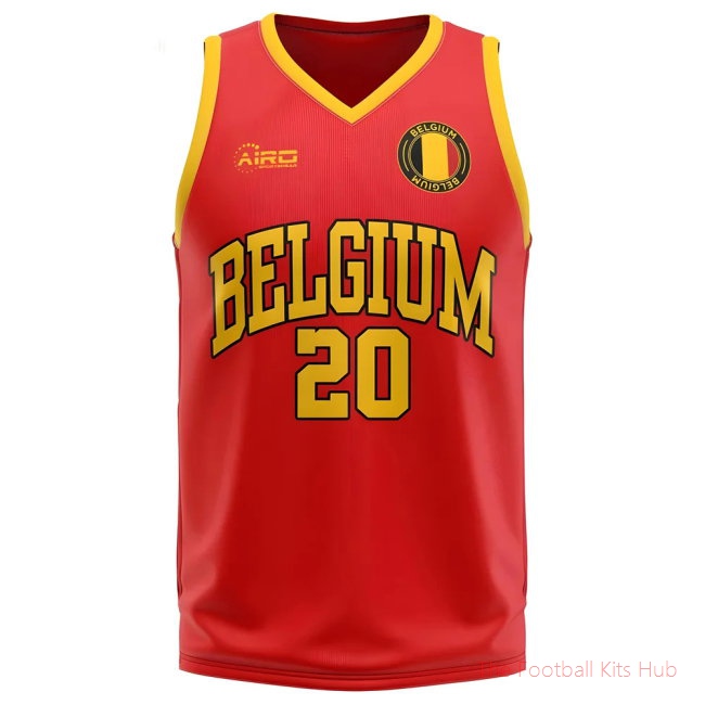 Men Belgium Home Concept Basketball Shirt UEFA Euro