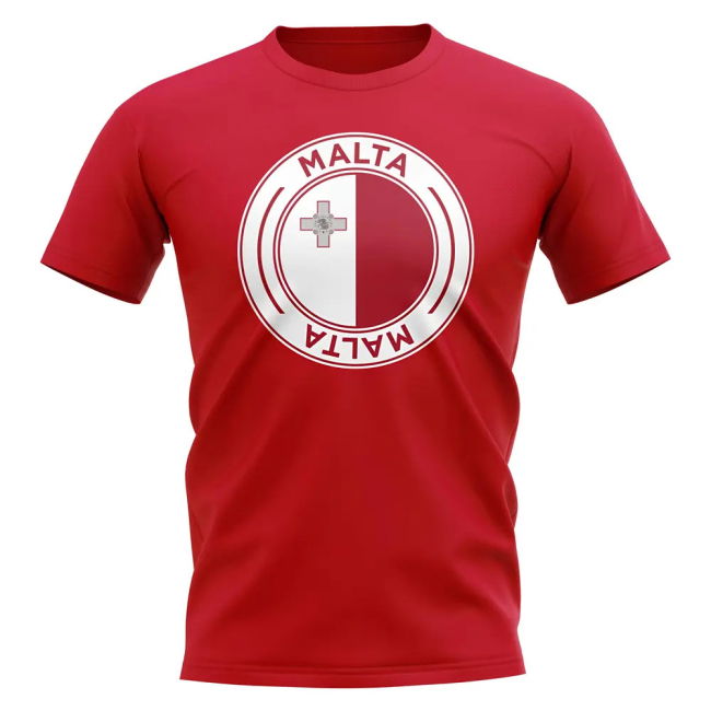 Malta Football Badge T-Shirt (Red) Netherlands Official