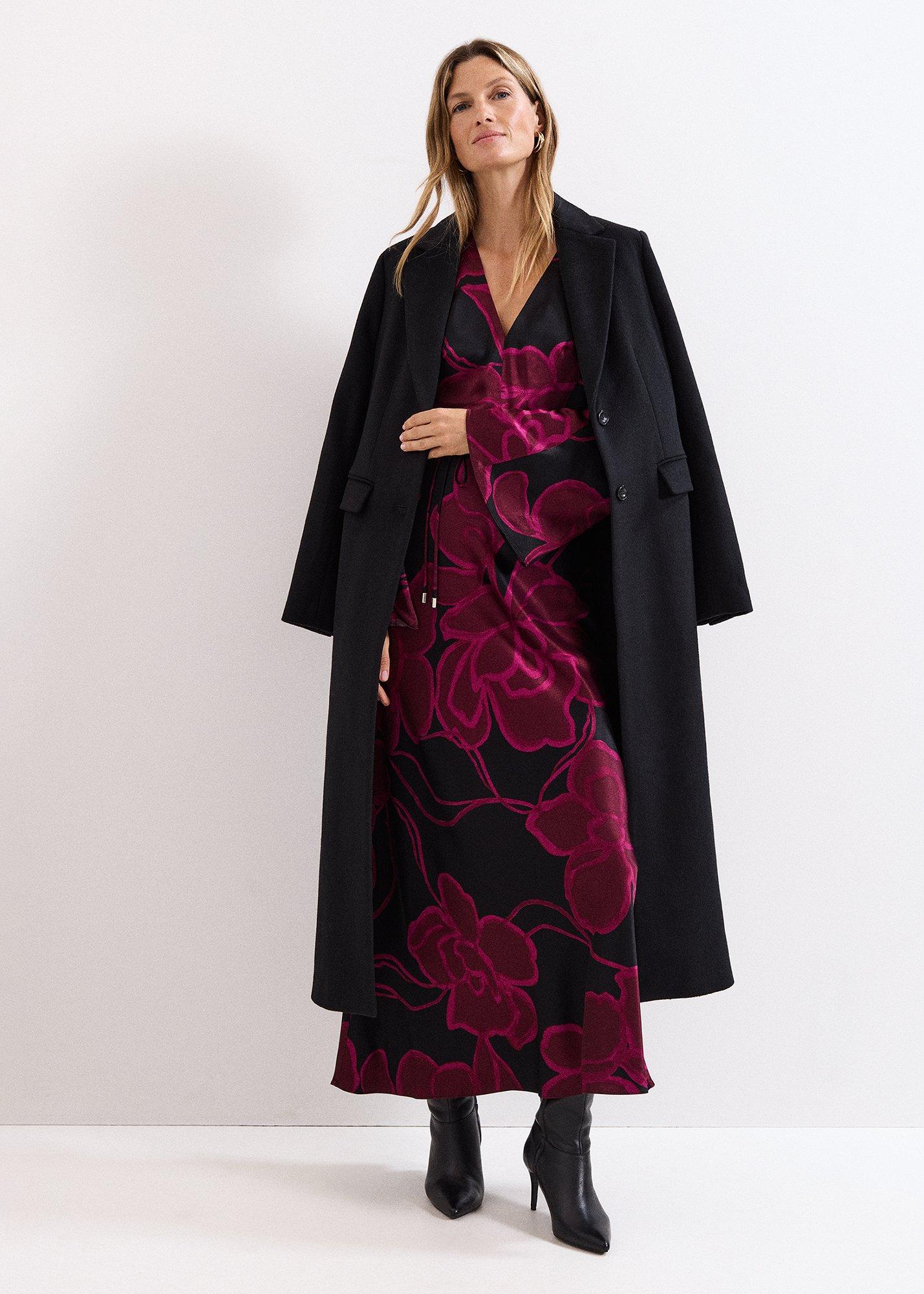 Rhea Printed Satin Maxi Dress