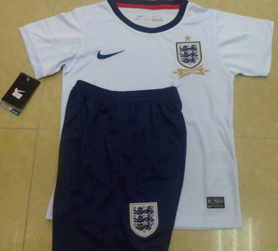 Kids England 1314 Home Jersey KitShirtshorts - Official Replica 19550