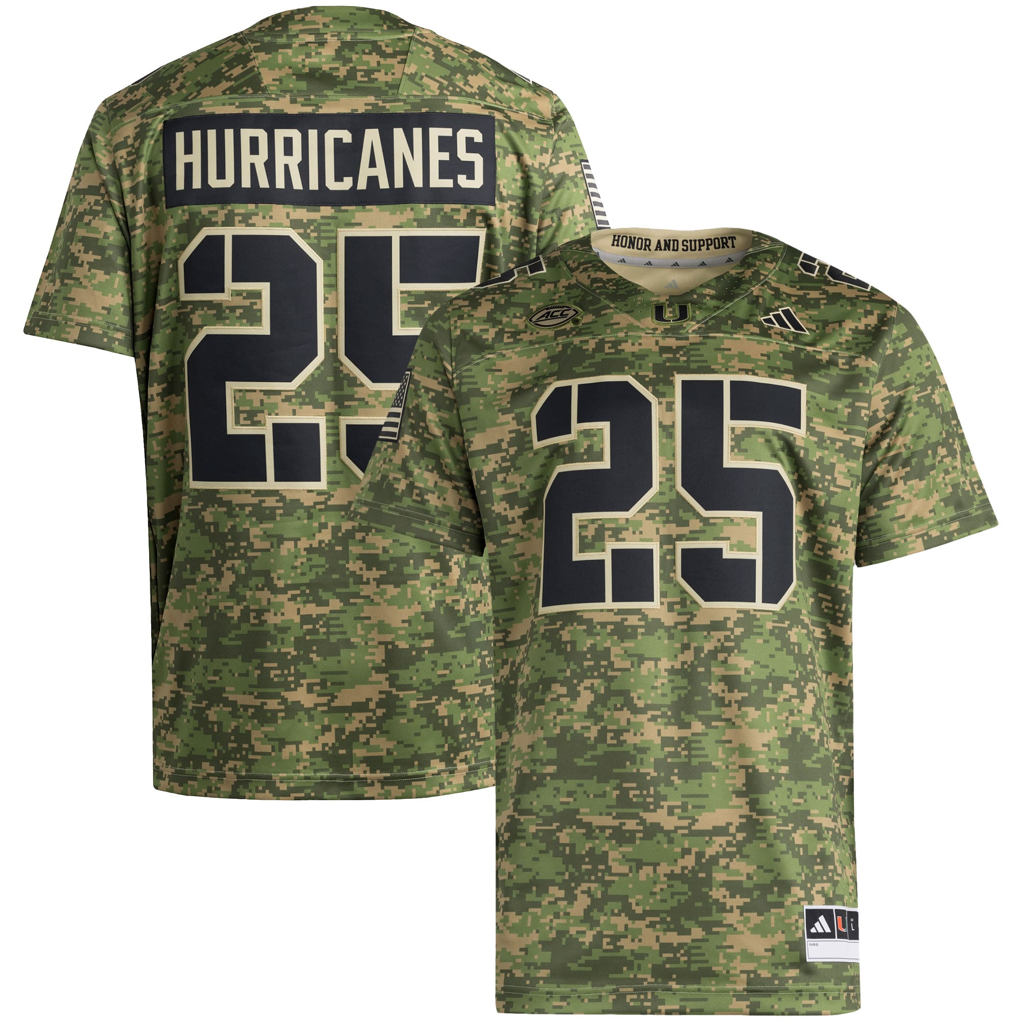 [NJP] Miami Hurricanes Honor & Support Premier Strategy Jersey - Camo