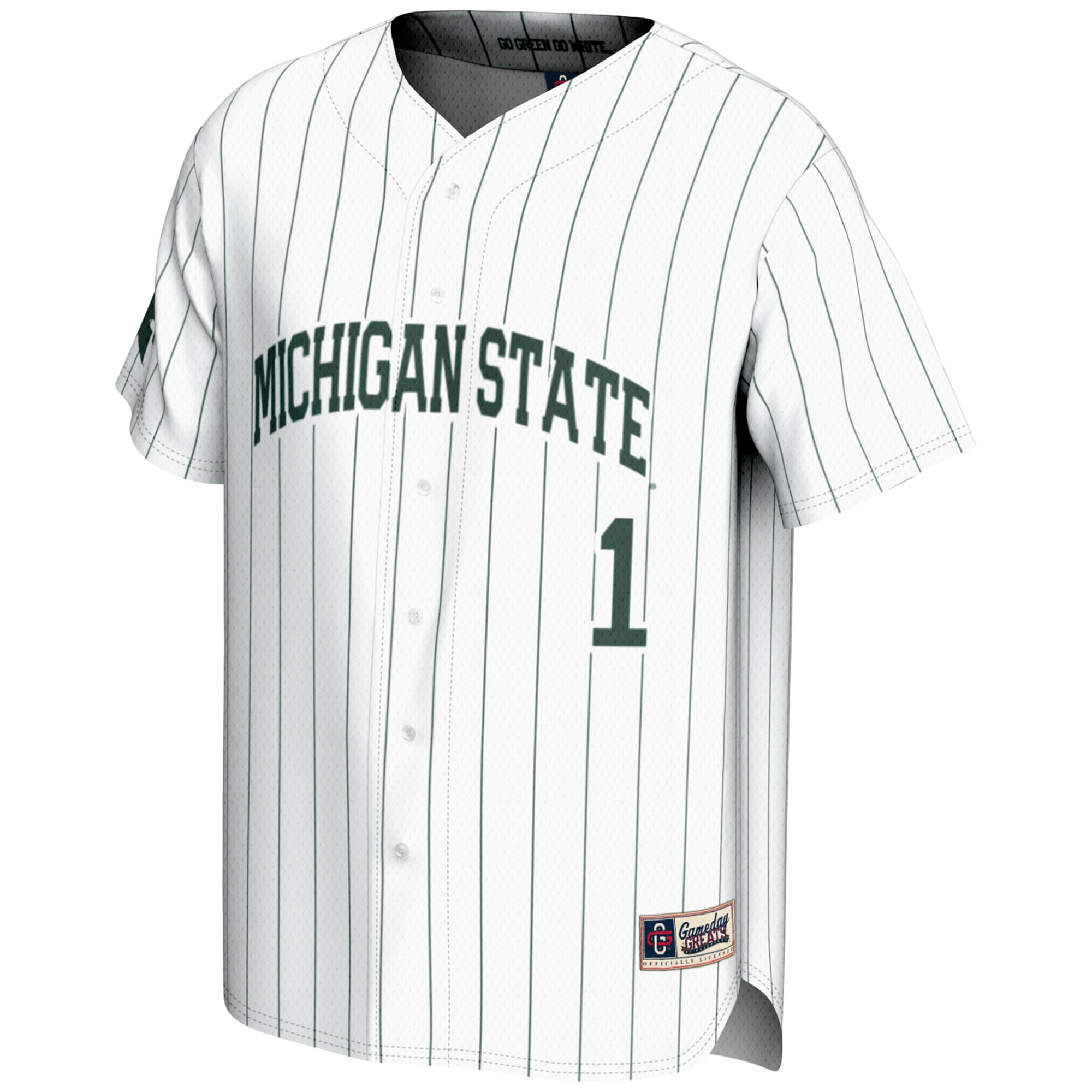 [DDG] Michigan State Spartans GameDay Greats Youth Lightweight Baseball Jersey - White