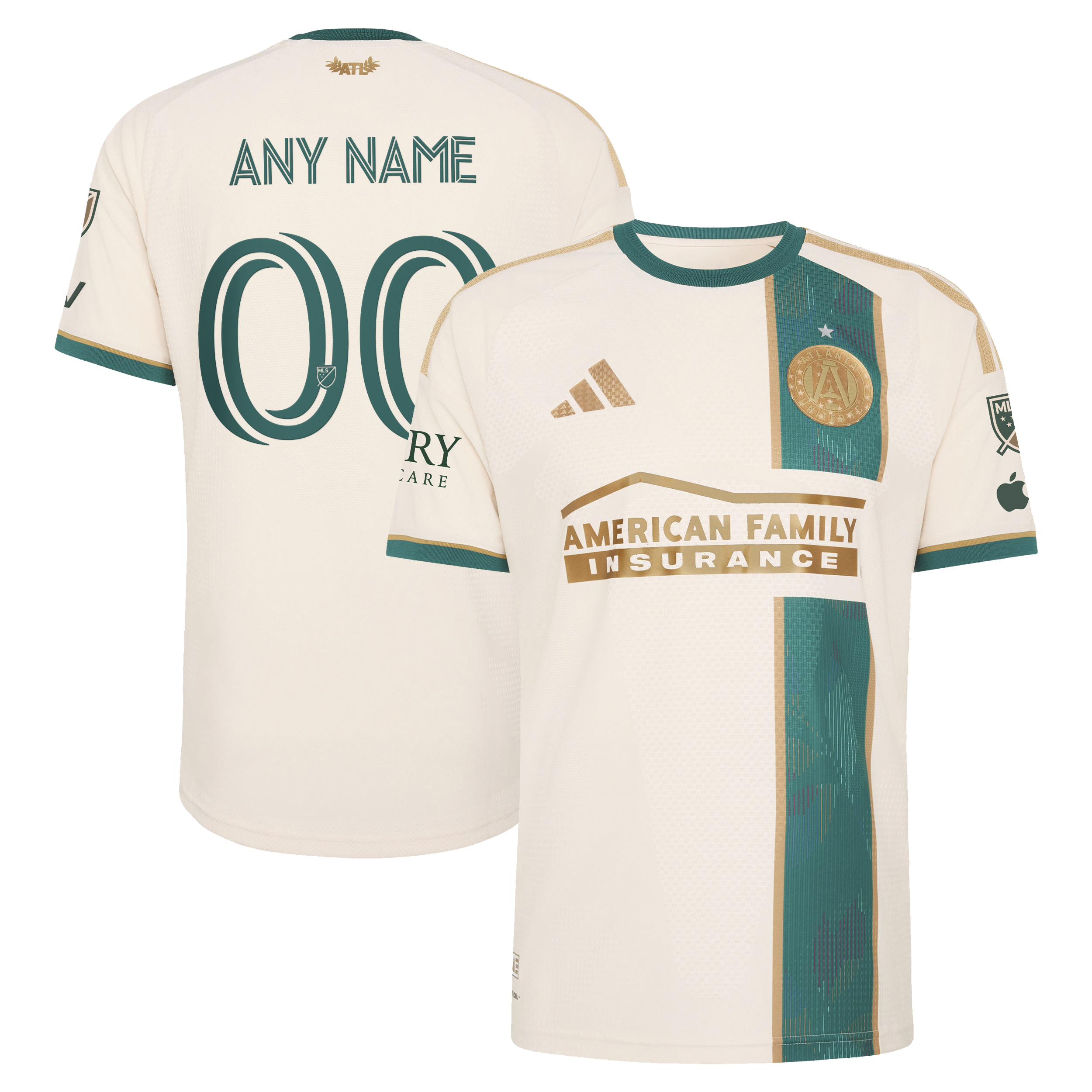 [SJH] Atlanta United FC 2026 Spirit Of '96 On-Field Authentic Patch Custom Jersey - Tan