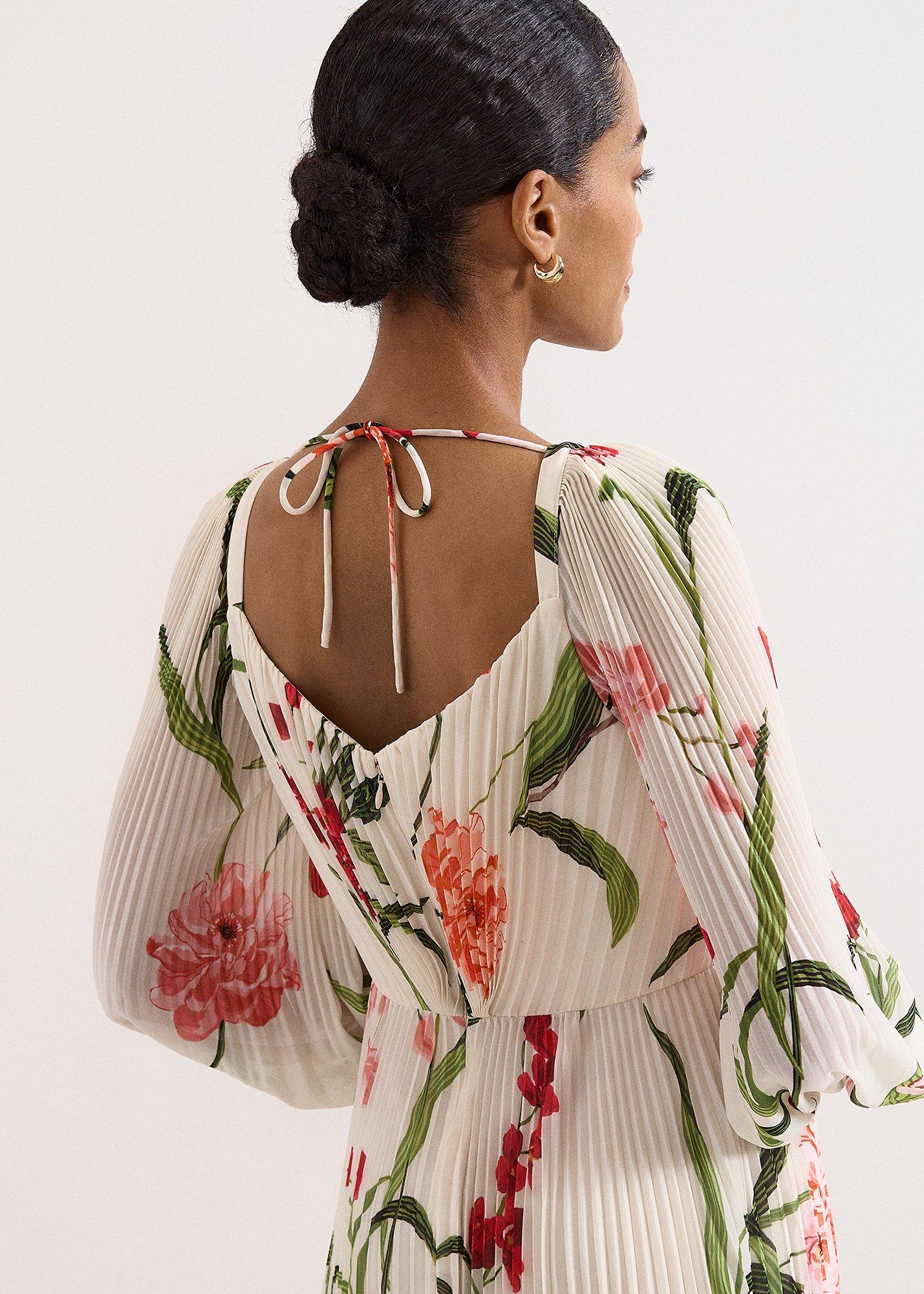 Reanna Floral Pleated Maxi Dress
