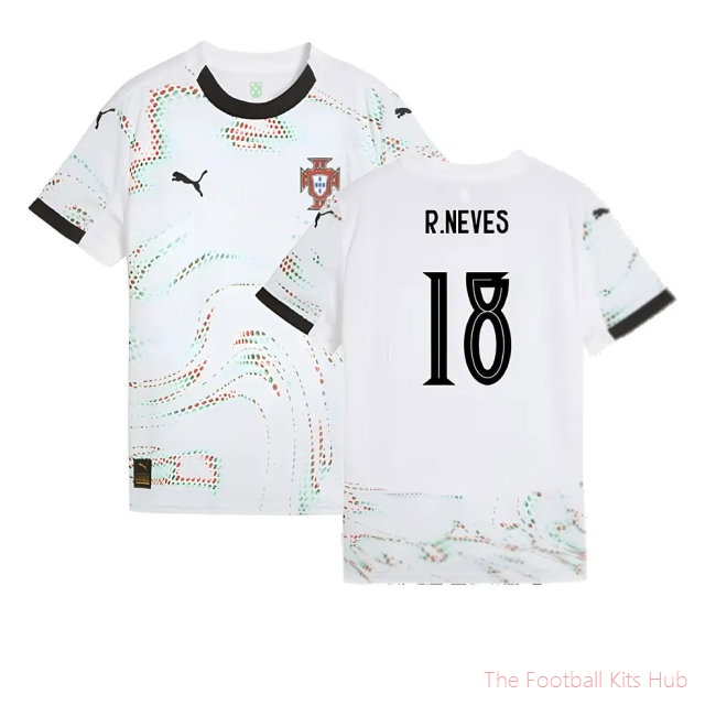 [SJH] 2025/26 Portugal Away Shirt (Kids) (R.Neves 18)