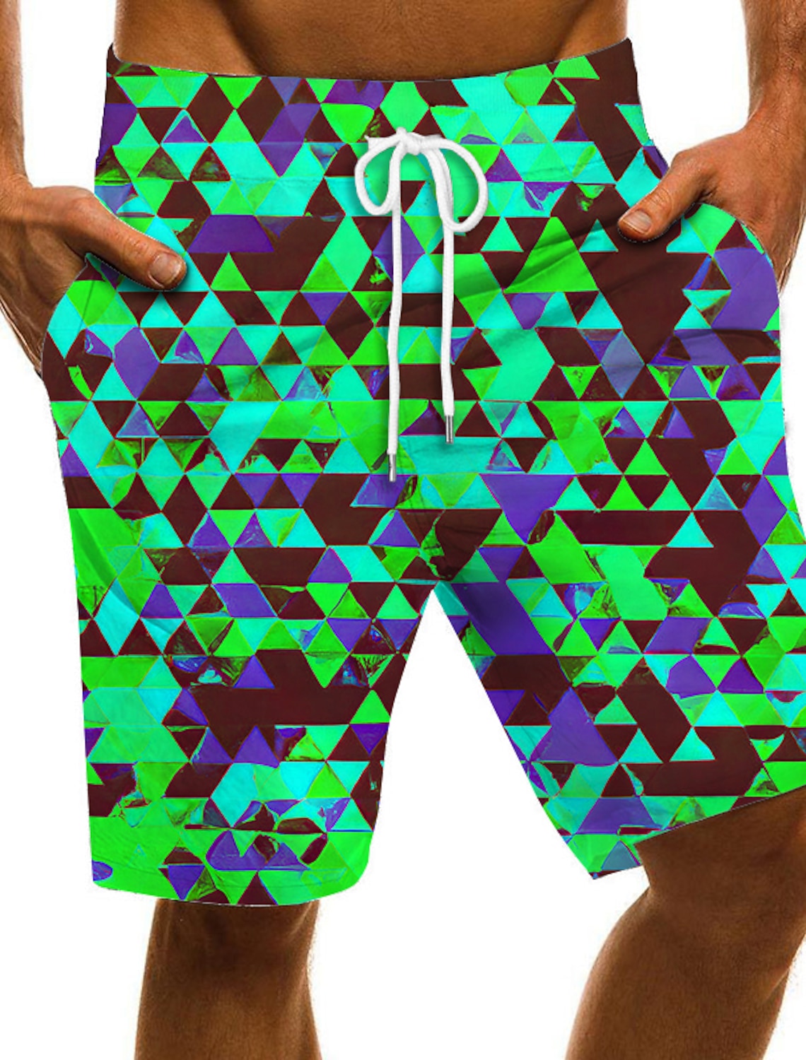 Men's Board Shorts Swim Shorts Swim Trunks Printed Drawstring with Pockets Quick Dry Board Shorts Bathing Suit Surfing Beach Water Sports Summer