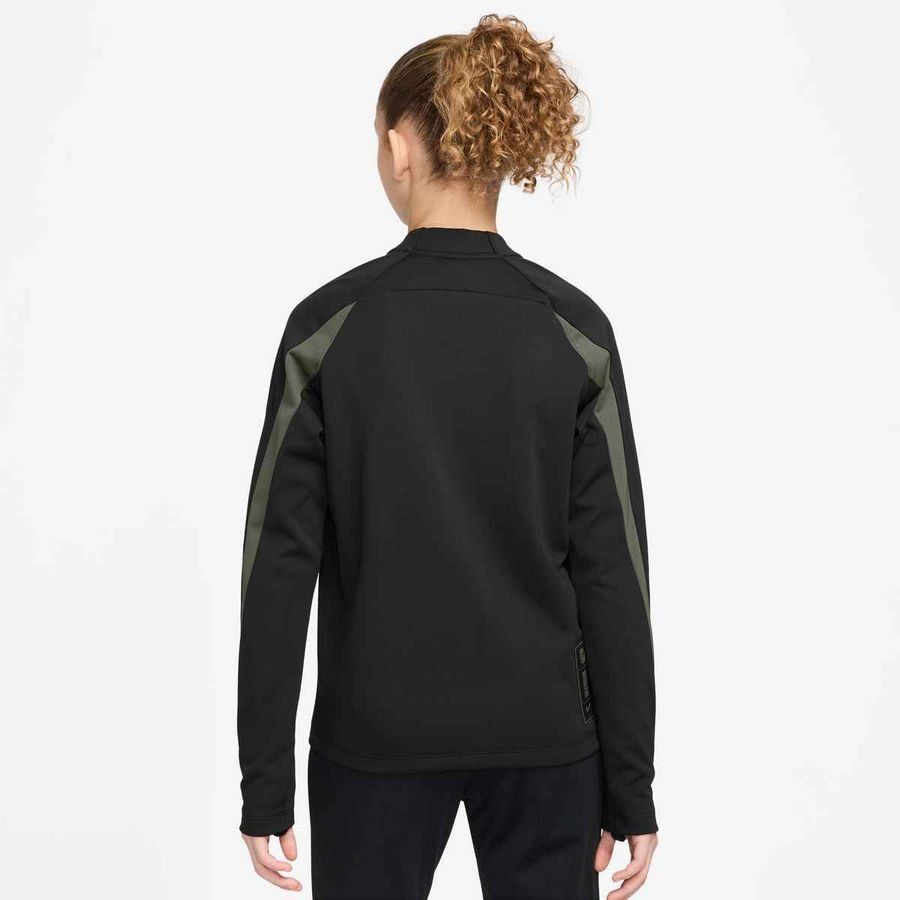 Paris Saint Germain Training Shirt Therma-FIT Academy Drill Winter Warrior - Black/Cargo Khaki Kids