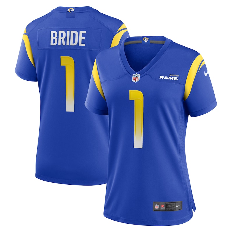 None Number 1 Bride LA Rams Premium Authentic Jersey Football Apparel