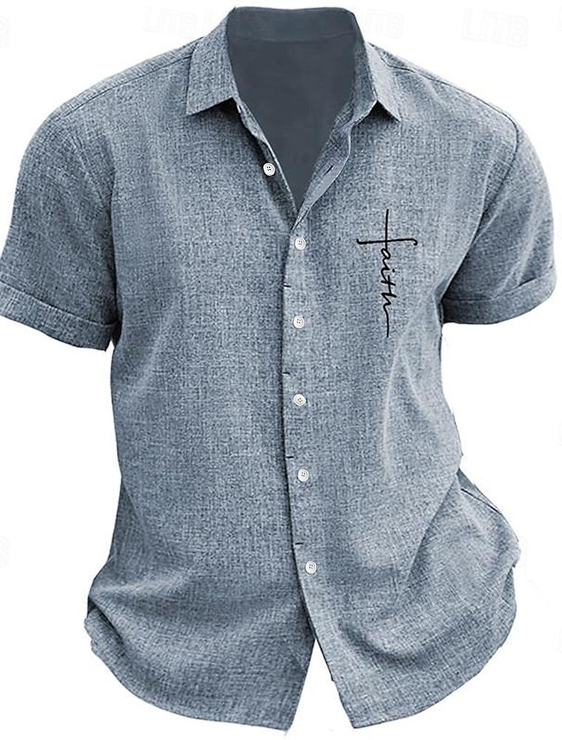 Men's Shirt Dress Plaid / Check Outdoor Casual Blue Green Khaki Gray