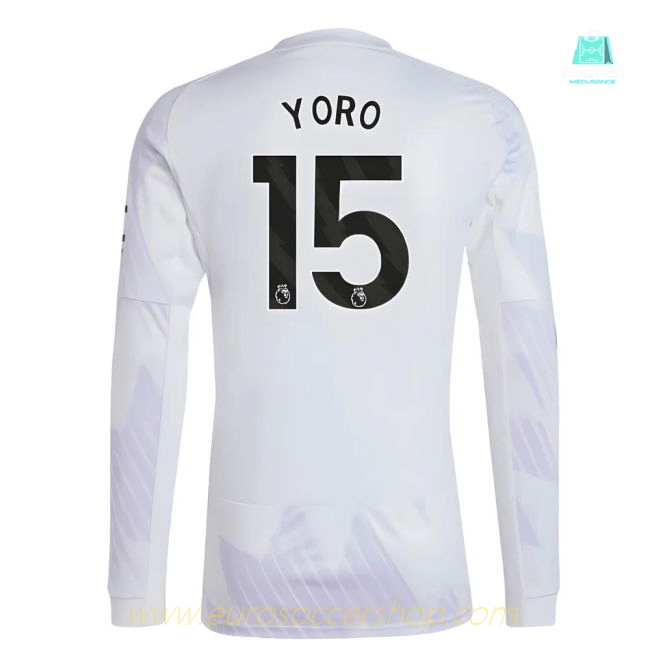 2025-2026 Man Utd Long Sleeve Away Shirt (Yoro 15)