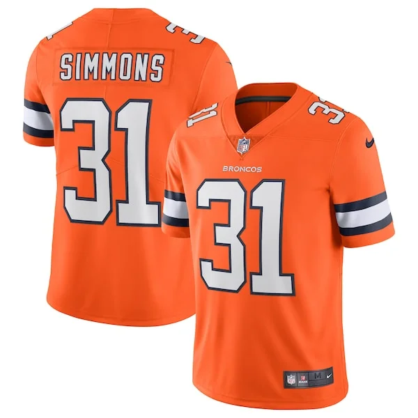 None Justin Simmons Limited Jersey - Orange | NFL Player Jersey