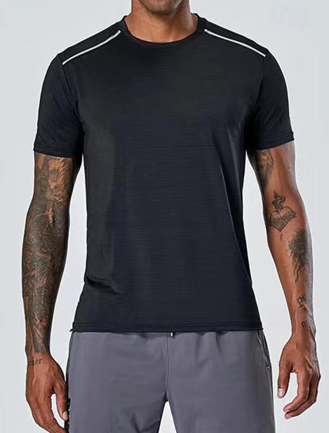 Men's Solid Colored Running T-Shirt Compression Shirt Short Sleeve Top