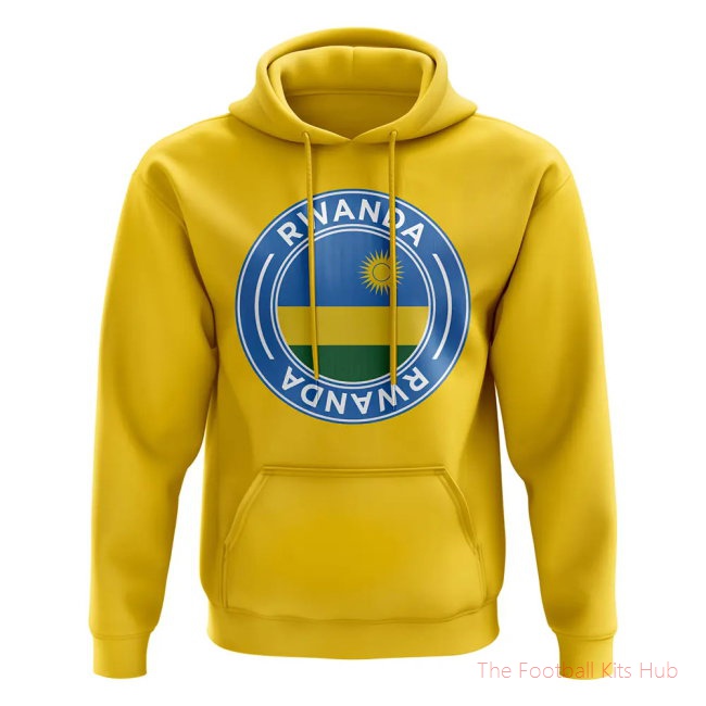 Men Rwanda Football Badge Hoodie (Yellow)