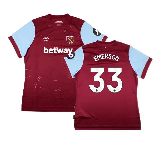 Authentic 2023-2024 West Ham Home (emerson 33) With Classic Design