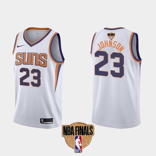 Durable PHX #23 Cameron Johnson 2021 Finals NBA Swingman Jersey White