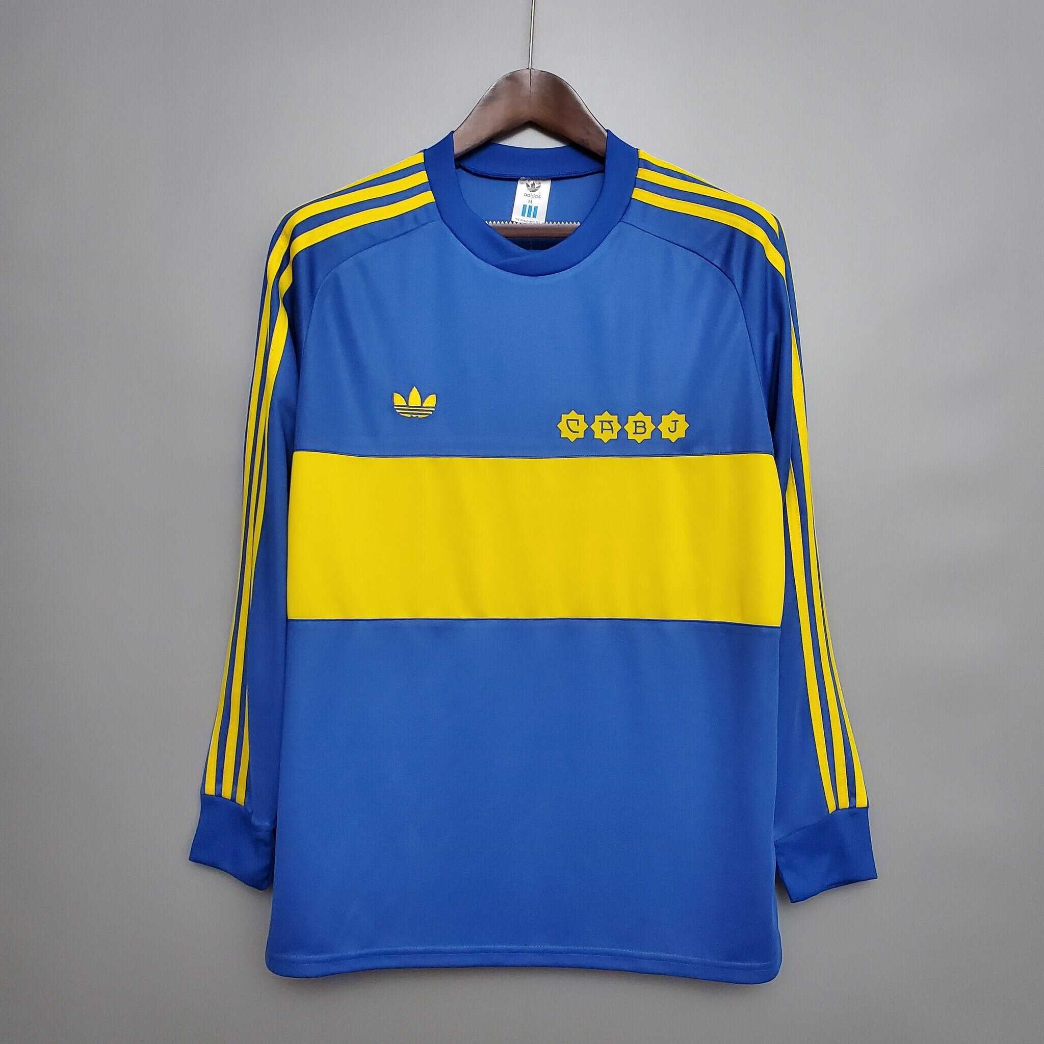 Cheap 1981 Boca Junior Home retro kit – Long sleeve