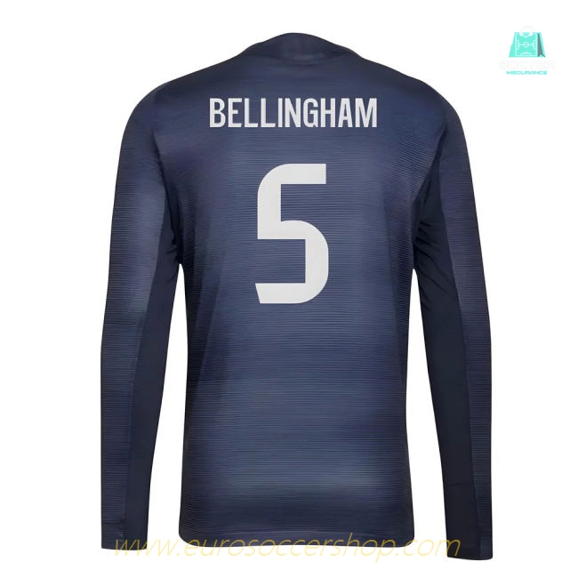 2025-2026 Real Madrid Authentic Long Sleeve Away Shirt (Bellingham 5)