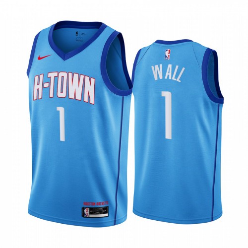 Blue Nike Houston Rockets #1 Jersey - Moisture-Wicking Game Day Wear