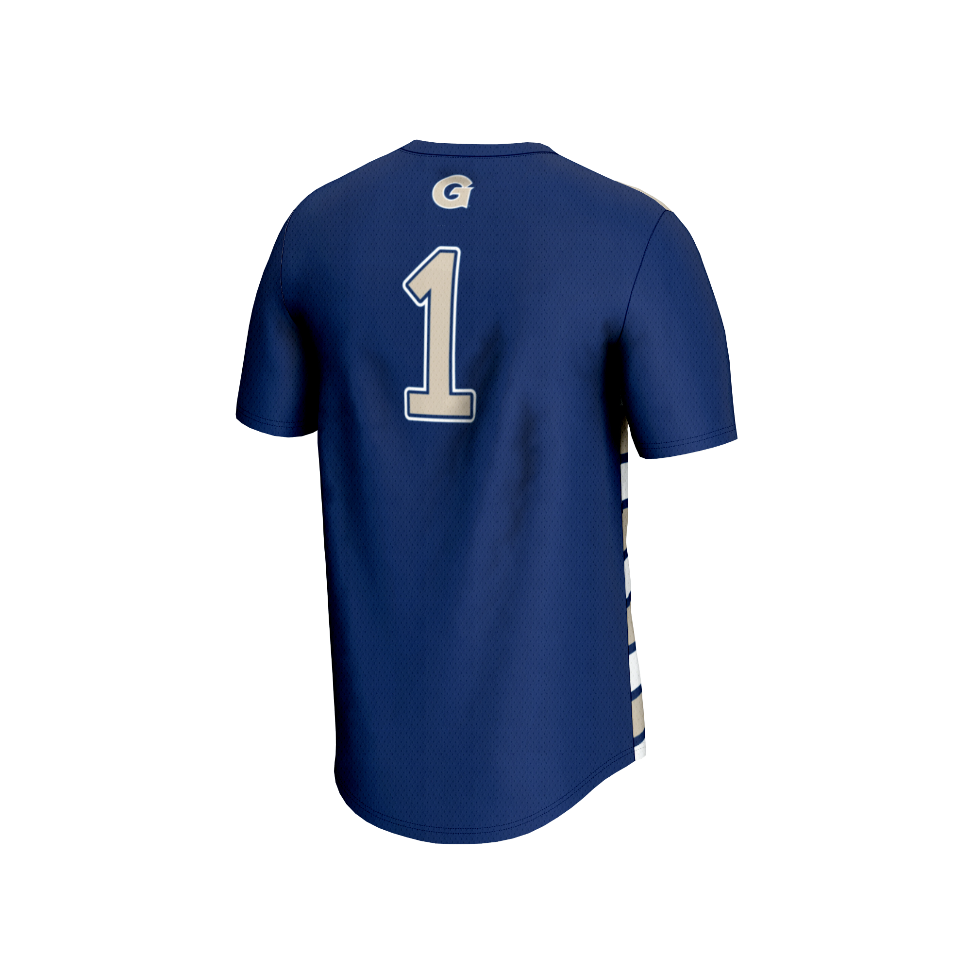 [SJH] Georgetown Hoyas GameDay Greats Unisex Lightweight Soccer Fashion Jersey - Navy