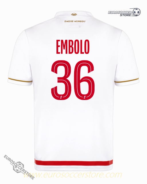 Monaco's Home EMBOLO 36 Football Jersey for the 25-26 Season