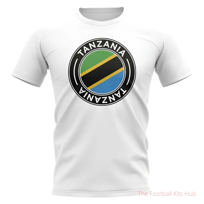 Tanzania Football Badge T-Shirt (White)