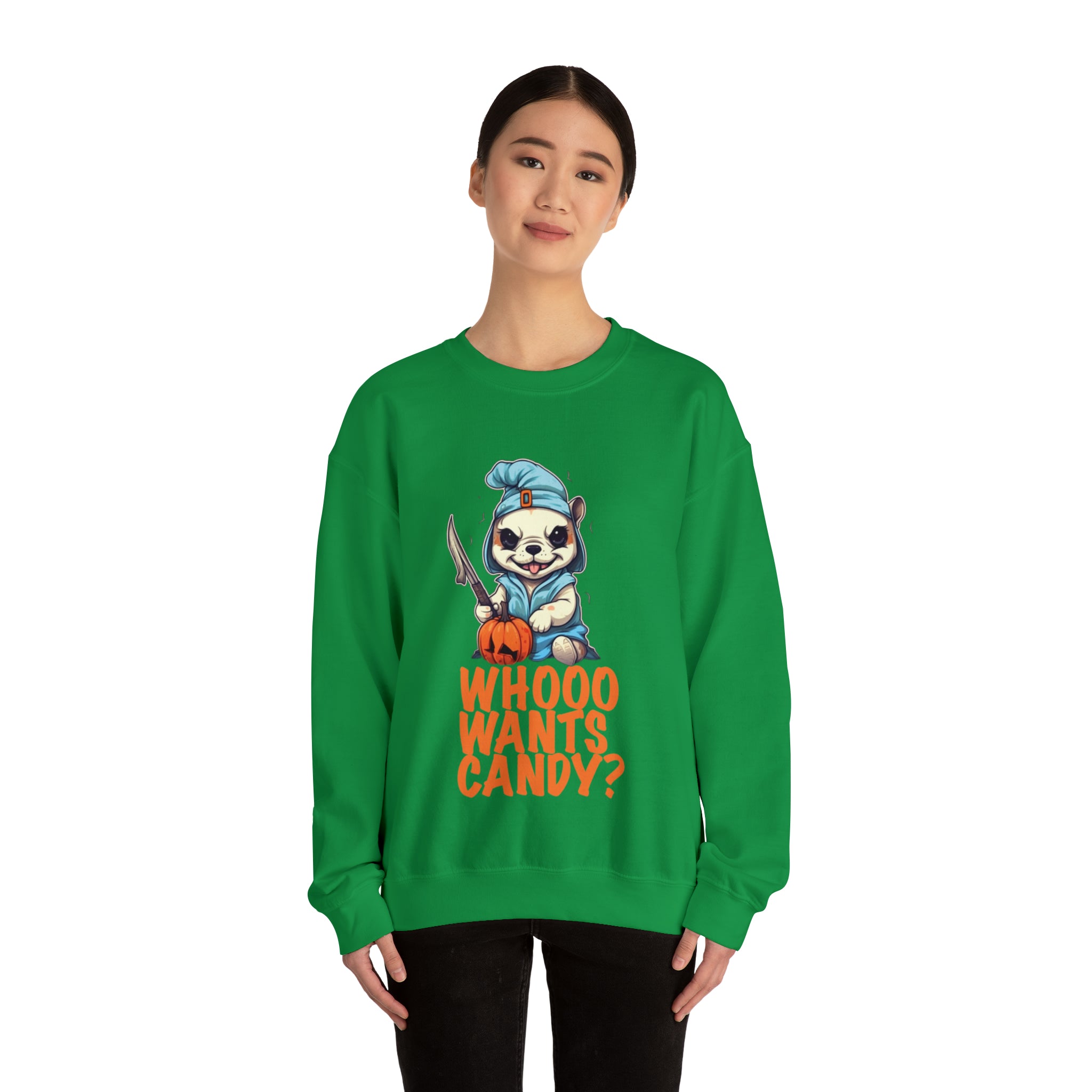 French Bulldog Whoo Wants Candy Halloween Unisex Sweatshirt Durable Dog Item