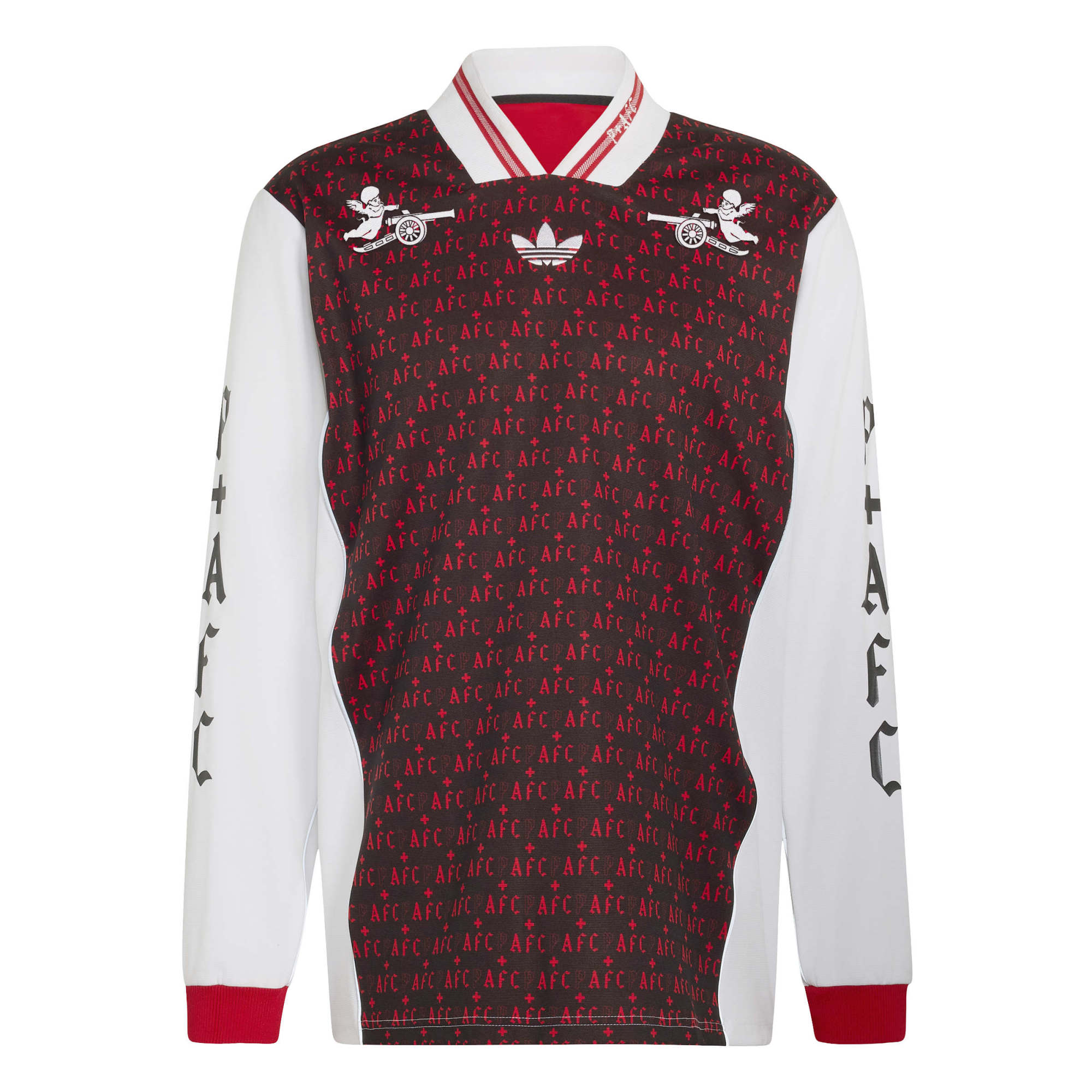 [SJH] Arsenal x Places+Faces Lifestyler Long Sleeve Fashion Jersey - Black