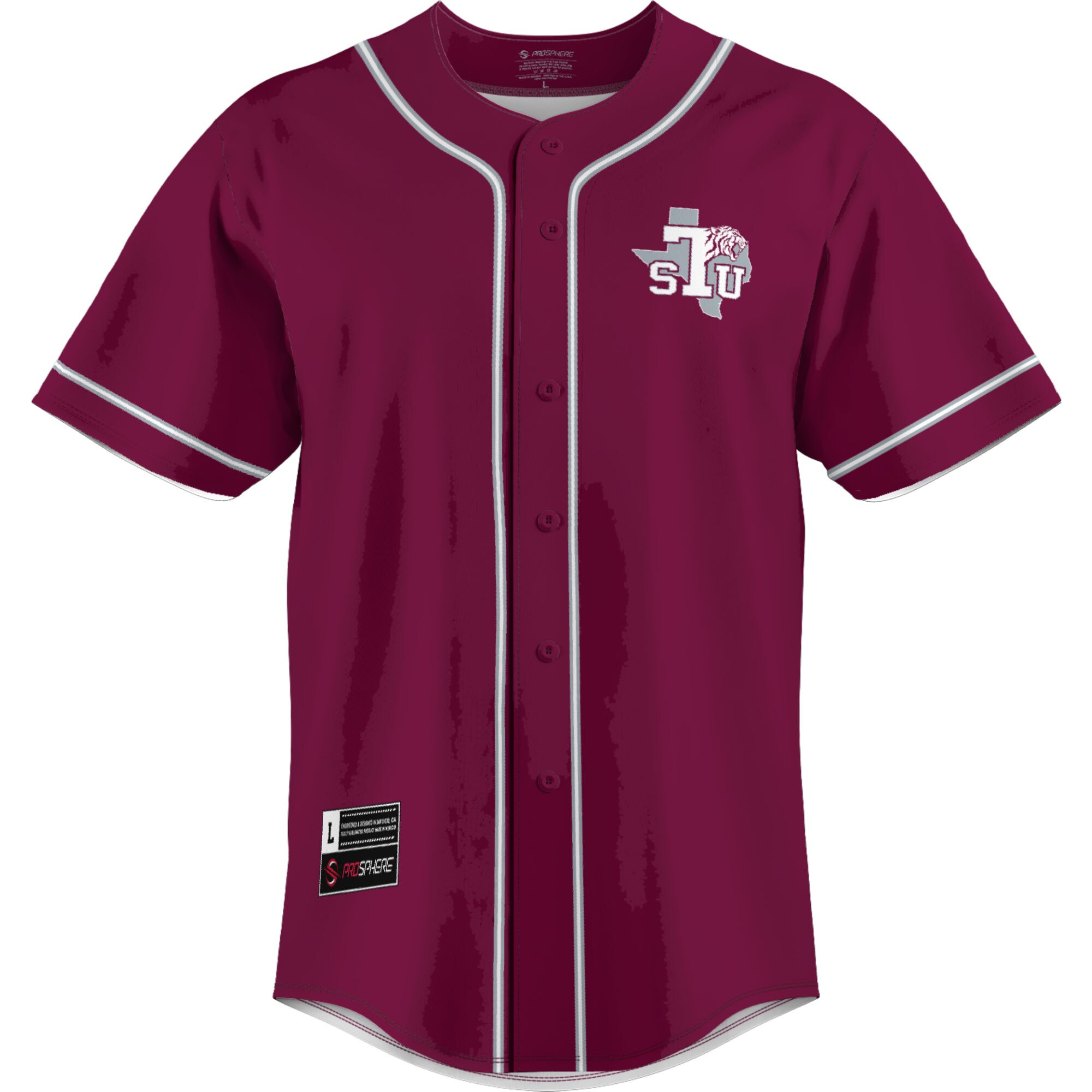 [DDG] Texas Southern Tigers GameDay Greats Lightweight Baseball Jersey - Maroon