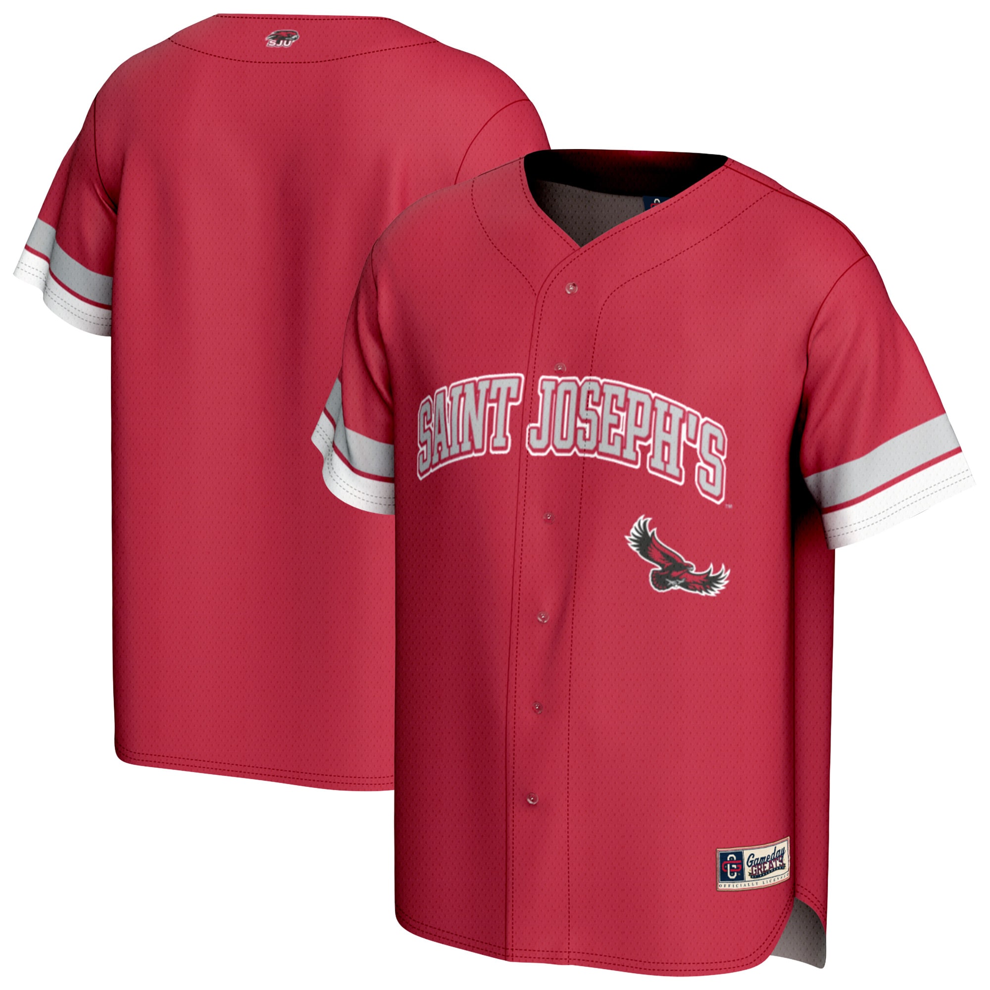 [NJP] Saint Joseph's Hawks GameDay Greats Unisex Spirit Baseball Jersey - Crimson