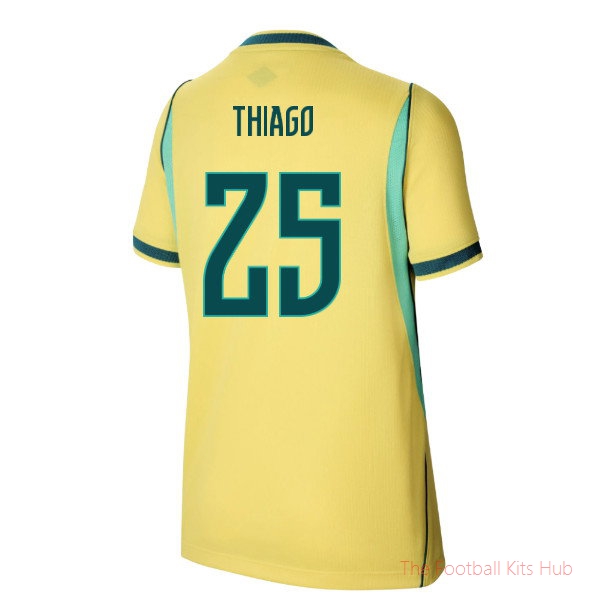 Football Team Brazil 2026-2027 Home Shirt (Kids) (Thiago 25)