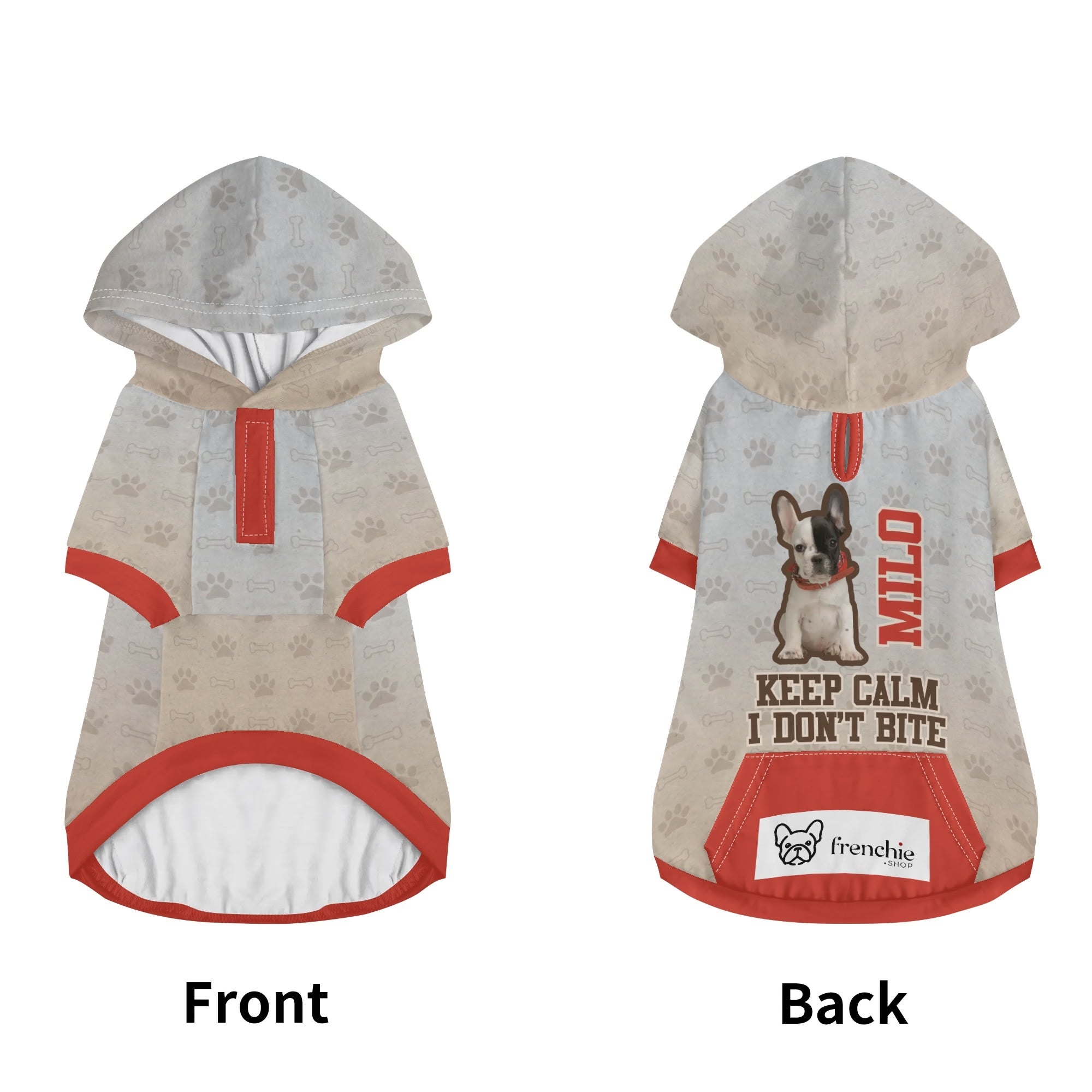 Lifestyle-Driven Custom French Bulldog Hoodies With Your Dog's Pictur...