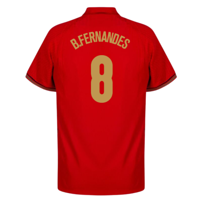 2020-2021 Portugal Home Shirt (B.Fernandes 8) Premium Authentic