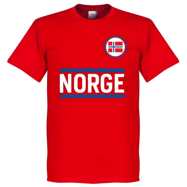 Norway Team T-Shirt - Red (Haaland 9) Netherlands Premium