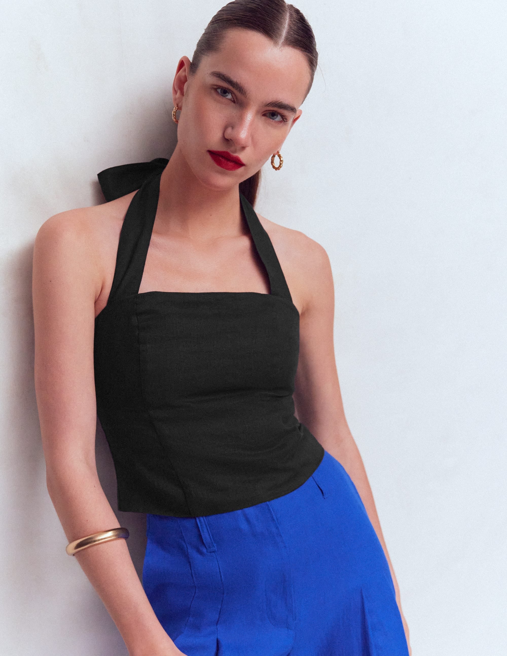 Halterneck Linen Top