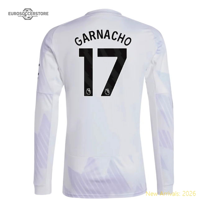 Authentic 2025-2026 Man Utd Long Sleeve Away Shirt (garnacho 17)