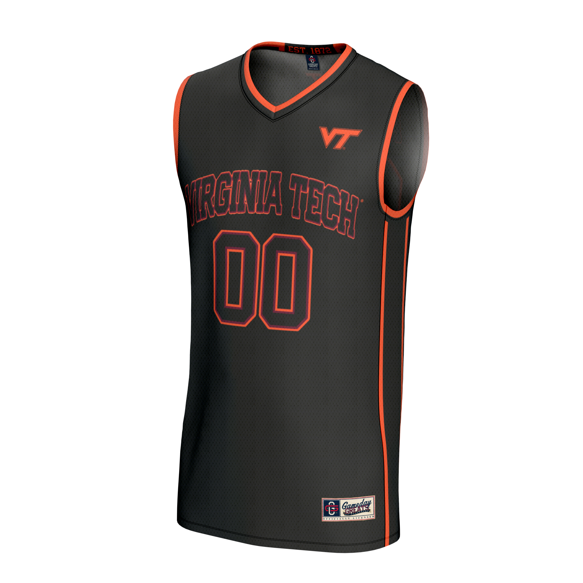 [NJP] Virginia Tech Hokies GameDay Greats Unisex Lightweight Collegiate Men's Basketball NIL Pick-A-Player Fashion Jersey - Black