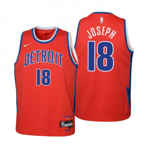 Detroit Detroit Pistons #18 Cory Joseph Youth Nike Red 2021/22 Swingman Jersey ¨C City Edition Youth