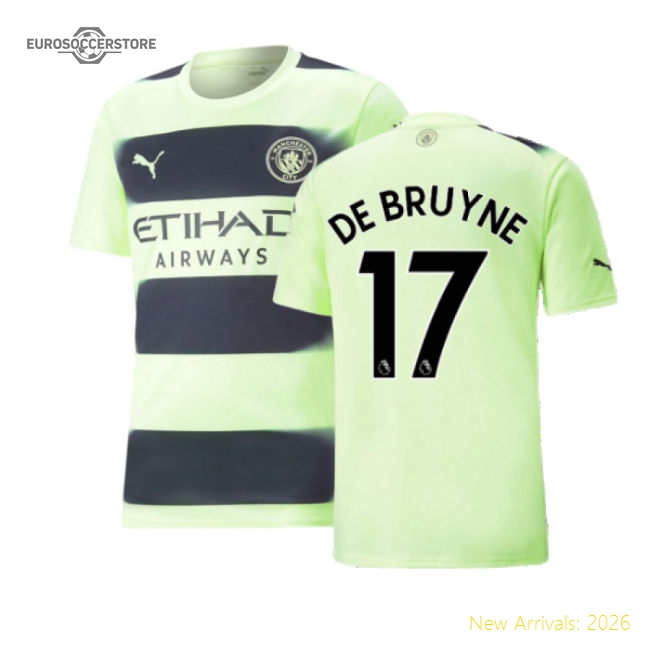 Luxury Third Premier League Team De Bruyne Jersey 2022-2023 Flexible