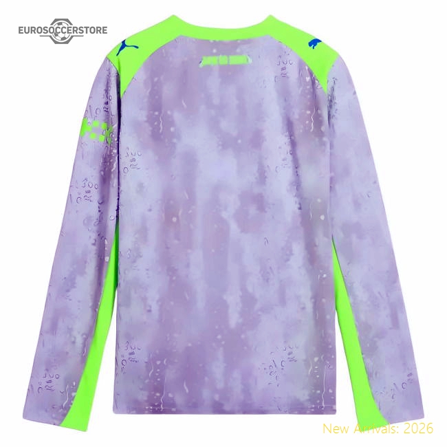 2025-2026 Man City Long Sleeve Third Premium Shirt Kids