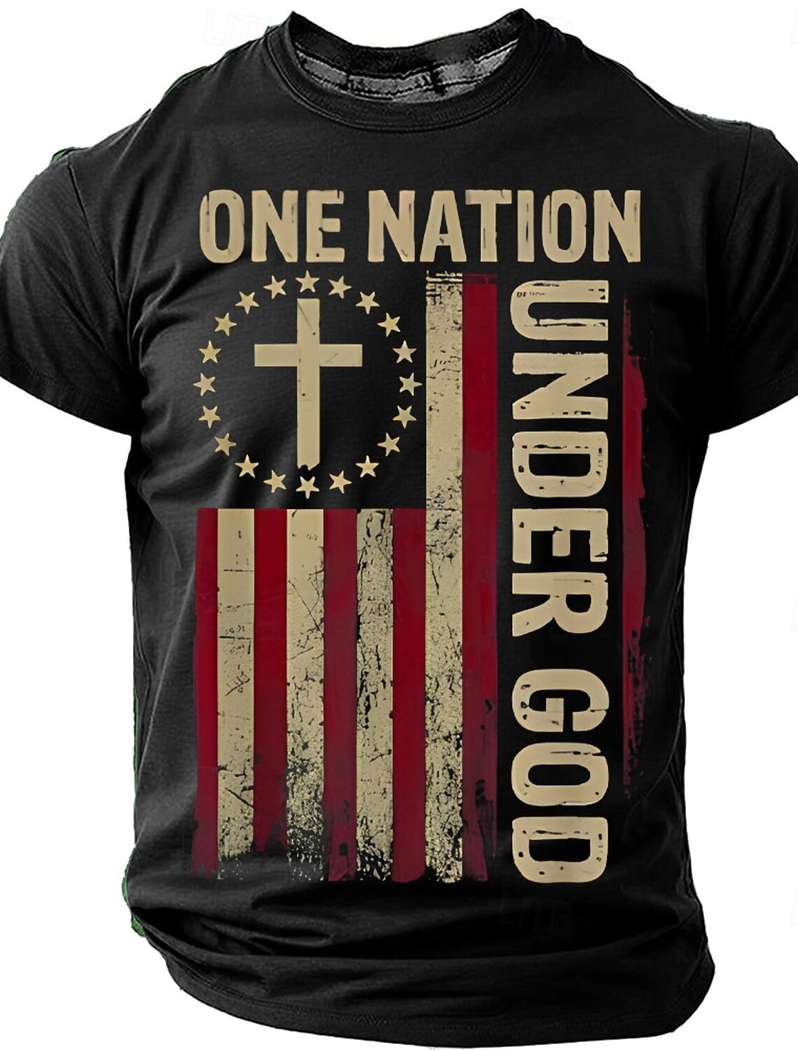 Men's American US Flag America's 250th Anniversary T Shirt Short