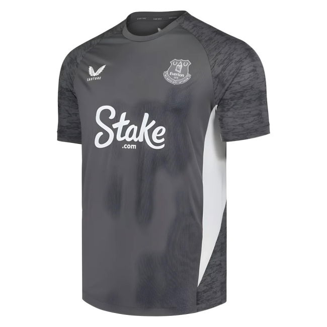 2025-2026 Everton Performance Short Sleeve T-Shirt (Grey) (Your Name)