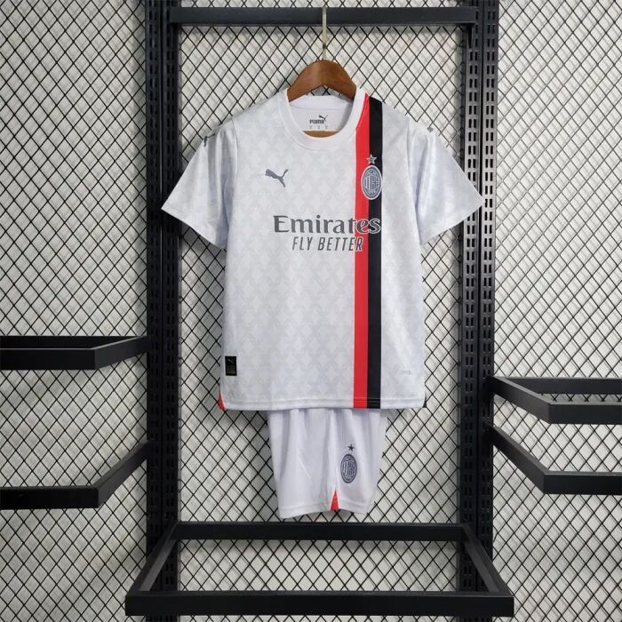 Advanced Fabric Kids AC Milan 2324 Away Kit ShirtShorts