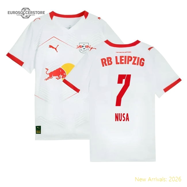 Top-Quality 2025-2026 Red Bull Leipzig Home Shirt (Kids) (Nusa 7)