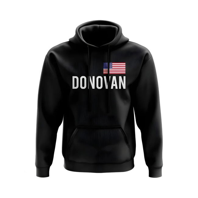 Premium-Quality Landon Donovan Usa Name Hoody (Black) Pro-Grade