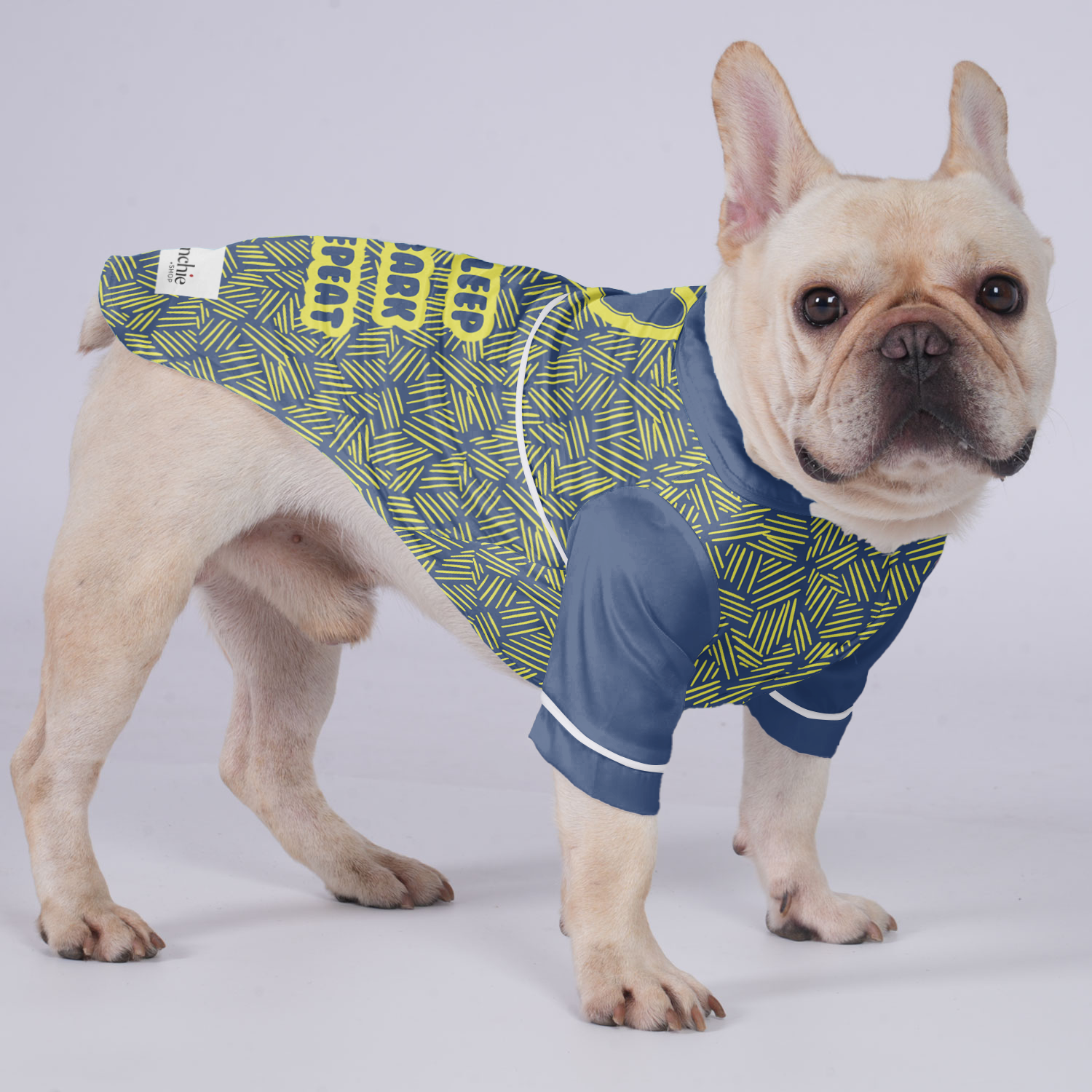 Trendy Sleep, Bark, Repeat- Pajamas For French Bulldog as a Gift Stylish